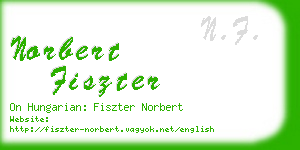 norbert fiszter business card
